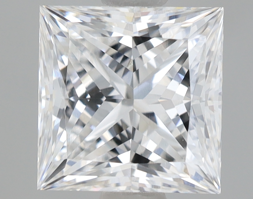 1.07 Carat Certified Loose Lab Grown CVD Diamond Princess VVS2 Color E Clarity
